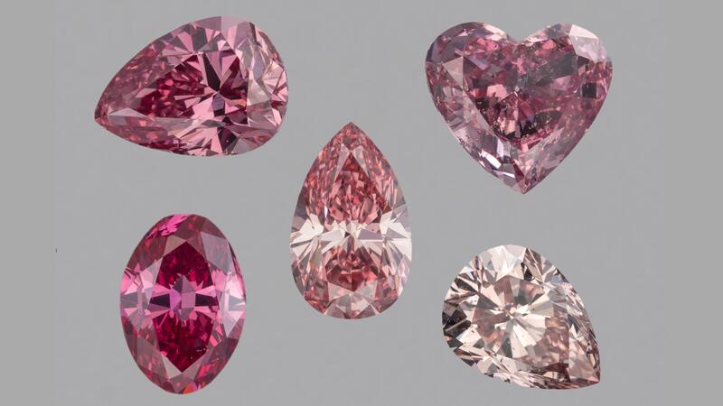Pink diamonds in the Winston Fancy Color Diamond Collection