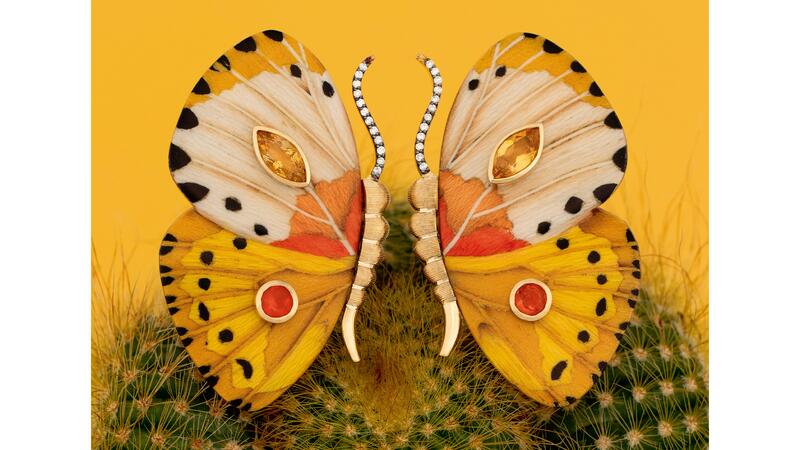 Silvia Furmanovich Journey of a Jeweler Botanical Butterfly Earrings