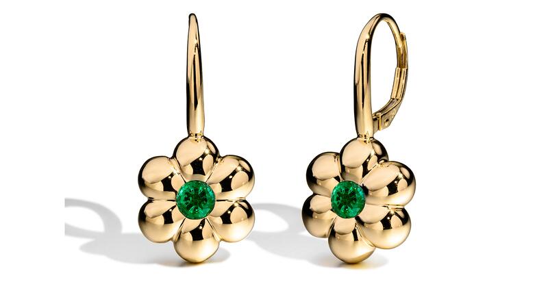 Boochier Flower Puff Clip Hoop Earrings