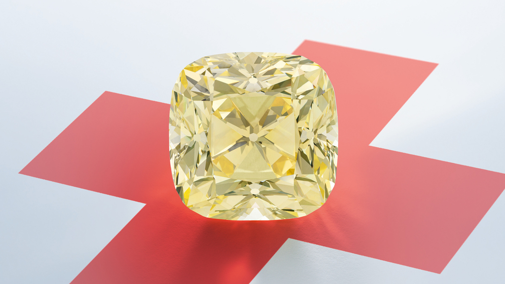 The Red Cross Diamond (Image courtesy of CHRISTIE'S IMAGES LTD. 2022)