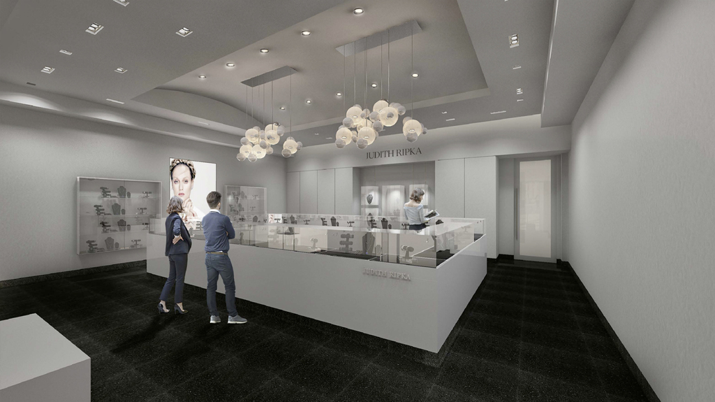 Located in The Westchester mall in White Plains, New York, the new Judith Ripka store will also serve as an art gallery, featuring a rotating display of artists’ works. Located in The Westchester mall in White Plains, New York, the new Judith Ripka store will also serve as an art gallery, featuring a rotating display of artists’ works.
