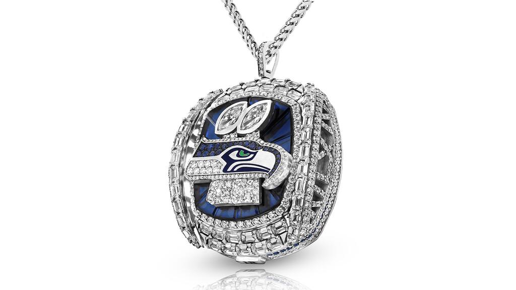 Jason of Beverly Hills Seattle Seahawks Championship Ring Pendant
