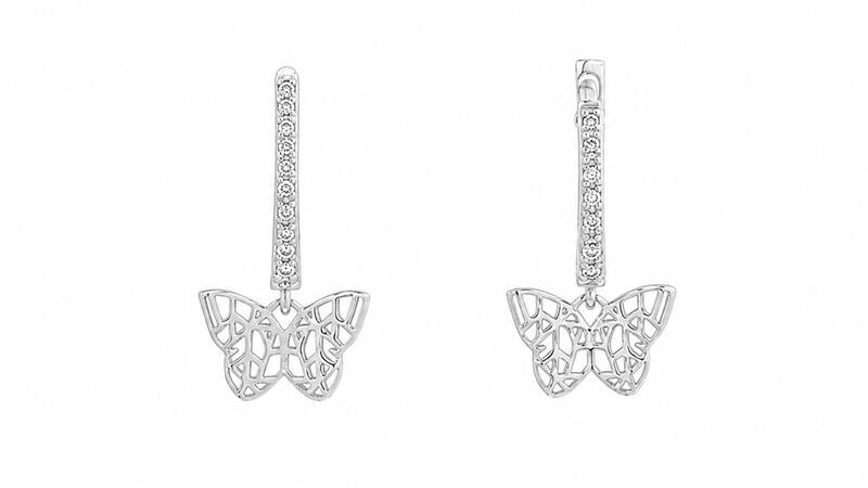 Santana Now Mosaic Peace Sign Butterfly Earrings
