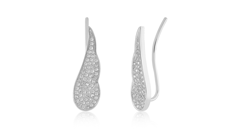 Angel Wing Ear Cuffs in 14-karat white gold and diamonds ($1,350)
