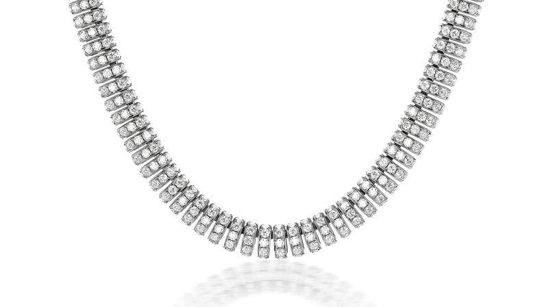 “Gatsby Diamond Collar” in 18-karat white gold with 21.47 carats of white diamonds ($52,000)