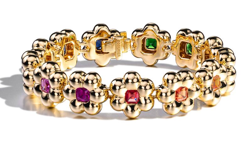 Boochier Large Rainbow Flower Puff Bracelet