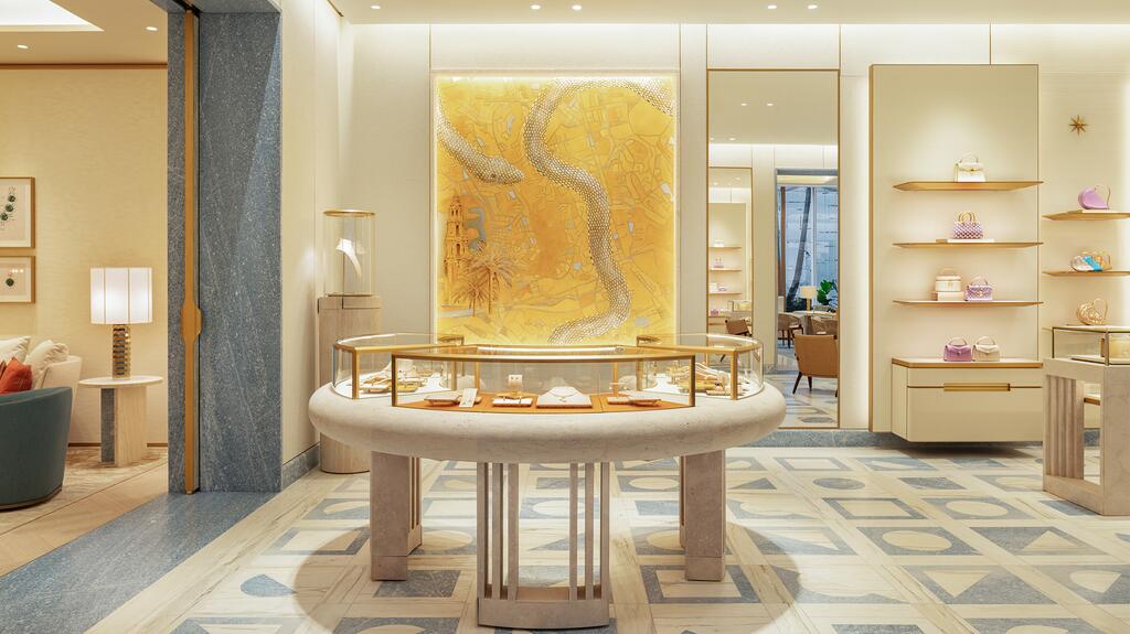 Bulgari San Diego Store Interior Serpenti Map Decorative Panel