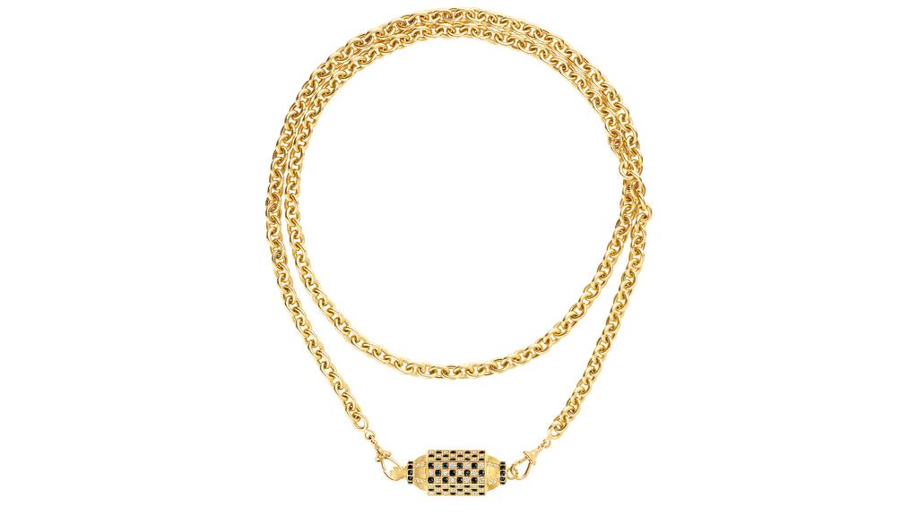 Marie Lichtenberg Check Locket on Rosa Classic Chain