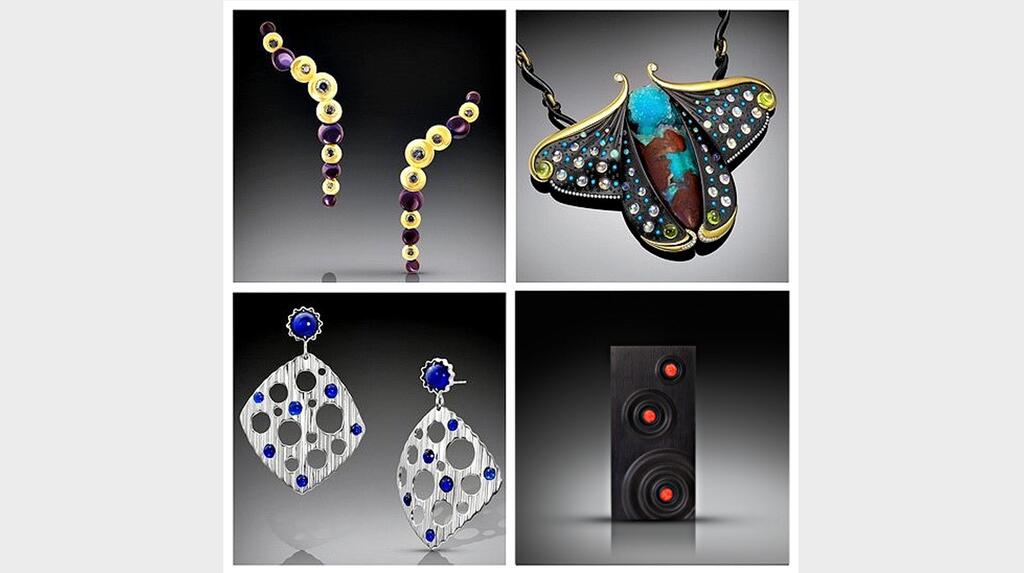 Designs from AJDC’s Polka Dot Design Theme projects. Clockwise from top left: Jose Hess, Diana Vincent, Alan Revere and Gregoré Morin. (Image courtesy of AJDC) 20220314_AJDCJoseHess3.jpg
