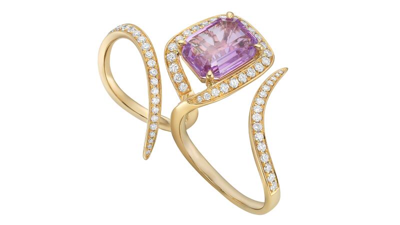 Lionheart Wildflower Pink Tourmaline Double Cocktail Ring
