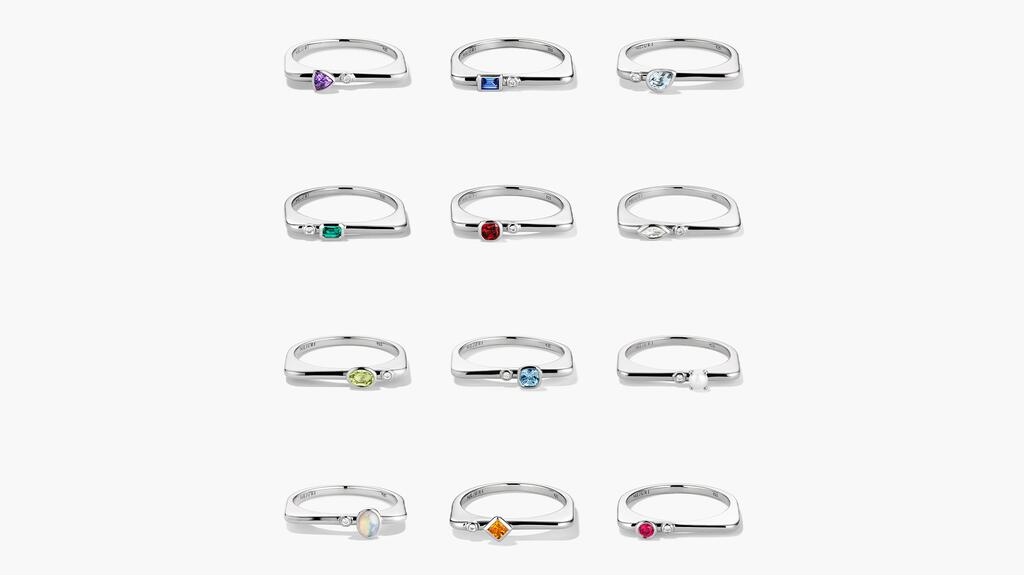 Mejuri Puzzle Silver Rings