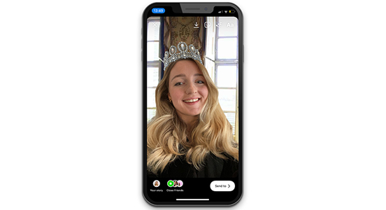 The new Instagram filter from Sotheby’s lets people “try on” this exceptional royal tiara, which will head to auction in Geneva next month. The new Instagram filter from Sotheby’s lets people “try on” this exceptional royal tiara, which will head to auction in Geneva next month.