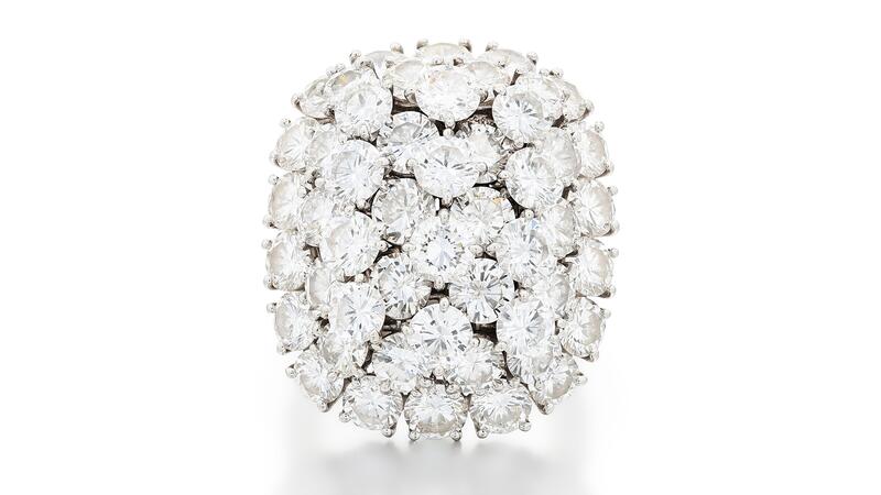 Shirley Bassey Van Cleef & Arpels diamond cluster ring
