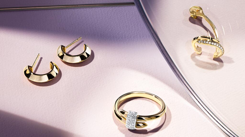 A selection of Ecksand jewelry. The jewels are made by hand at the brand’s Montreal atelier. Ecksand jewelry