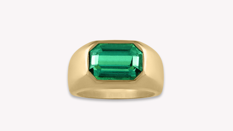 The “Addison” ring in 18-karat gold with tourmaline ($4,350)