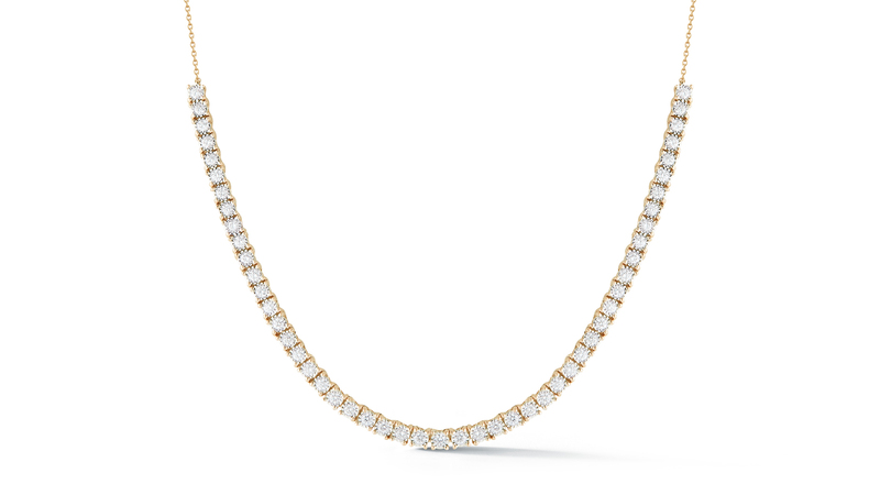 Dana Rebecca Designs 14-karat yellow gold tennis necklace with 0.9 total carats of diamonds ($3,595)