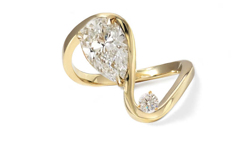 <a href="https://katkimfinejewelry.com/collections/trace-collection/products/moi-et-toi-diamond-trace-ring ">KatKim</a> 18-karat gold and diamond “Trace Ring” ($17,770)