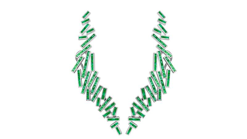 Maison H emerald earrings