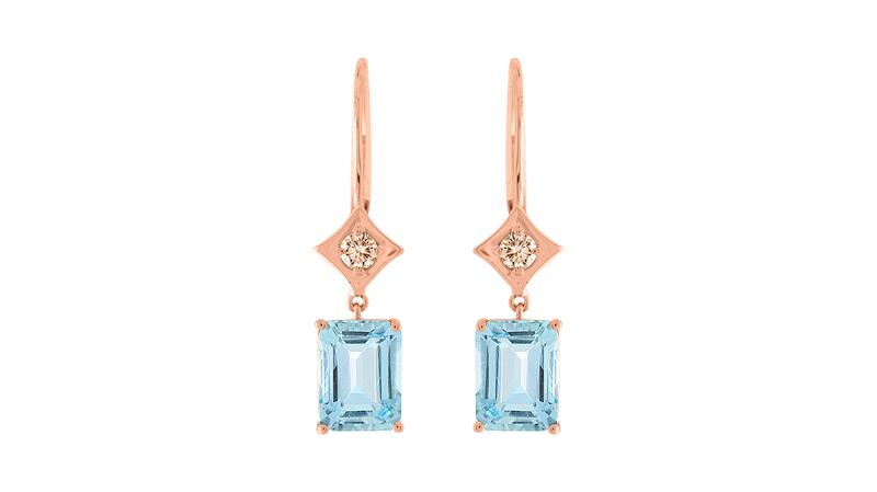 <a href="https://www.gigiferrantijewelry.com/" target="_blank">Gigi Ferranti</a> “Regalo” aquamarine drop earrings in 14-karat rose gold ($2,450)