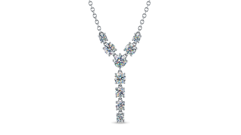 <a href="https://facetsoffire.com/ "> Facets of Fire</a>  diamond Y-necklace in 14-karat white gold ($6,595)