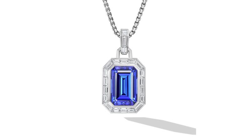 David Yurman diamond and sapphire pendant
