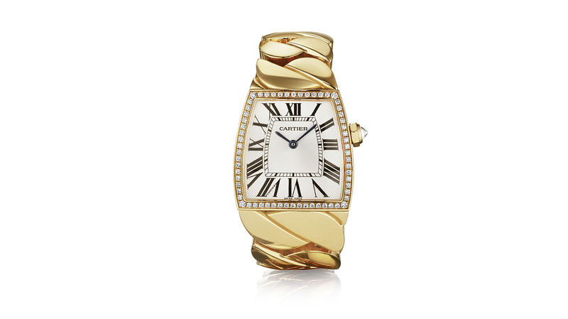 Cartier “La Dona” wristwatch in gold with round brilliant-cut diamonds ($8,000-$12,000)