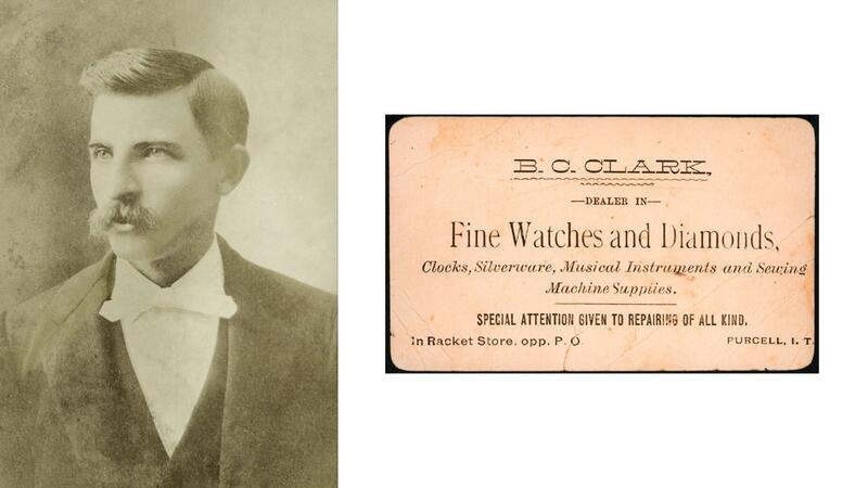 Benton Clyde Clark with business card