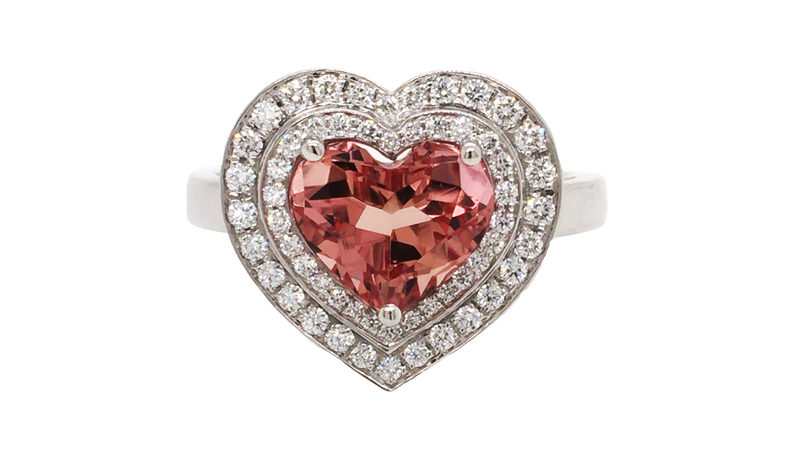 <a href="https://sunabros.com/" target="_blank">Suna Bros.</a> topaz heart ring with diamonds set in platinum ($11,700)
