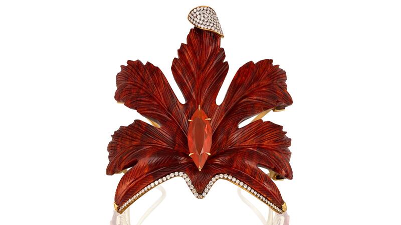 Silvia Furmanovich Kashmir Wood Maple Leaf Cuff