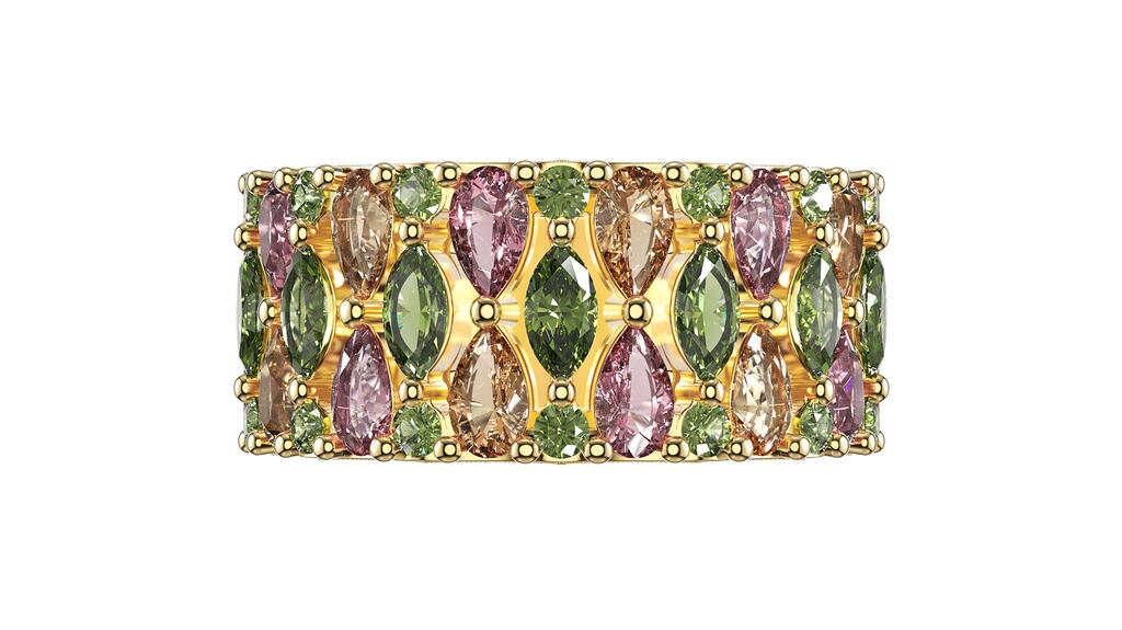 Tacori pastel sapphire mosaic band