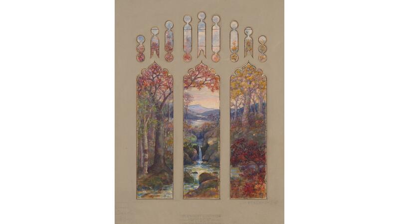Agnes F. Northrop window drawing