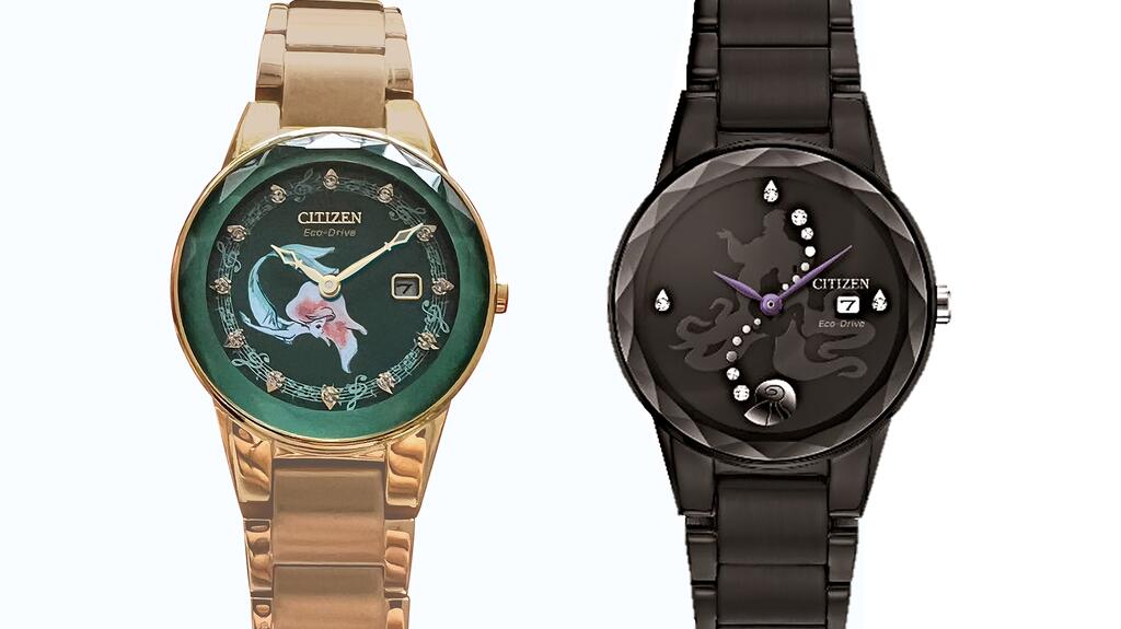 Ariel and Ursula of “The Little Mermaid” inspired these two nautical watches.