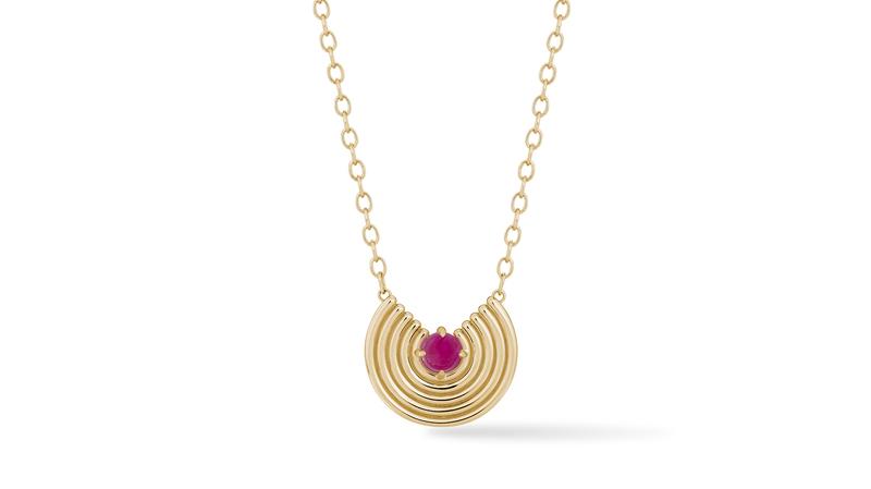 <a href="https://parkfordjewelry.com/" target="_blank">ParkFord </a> Grand Revival necklace in 14-karat yellow gold with ruby cabochon ($3,900)  ($3,900)