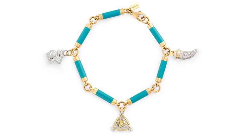 Foundrae Blossoms and Pave Bunny Ceramic Element Bracelet