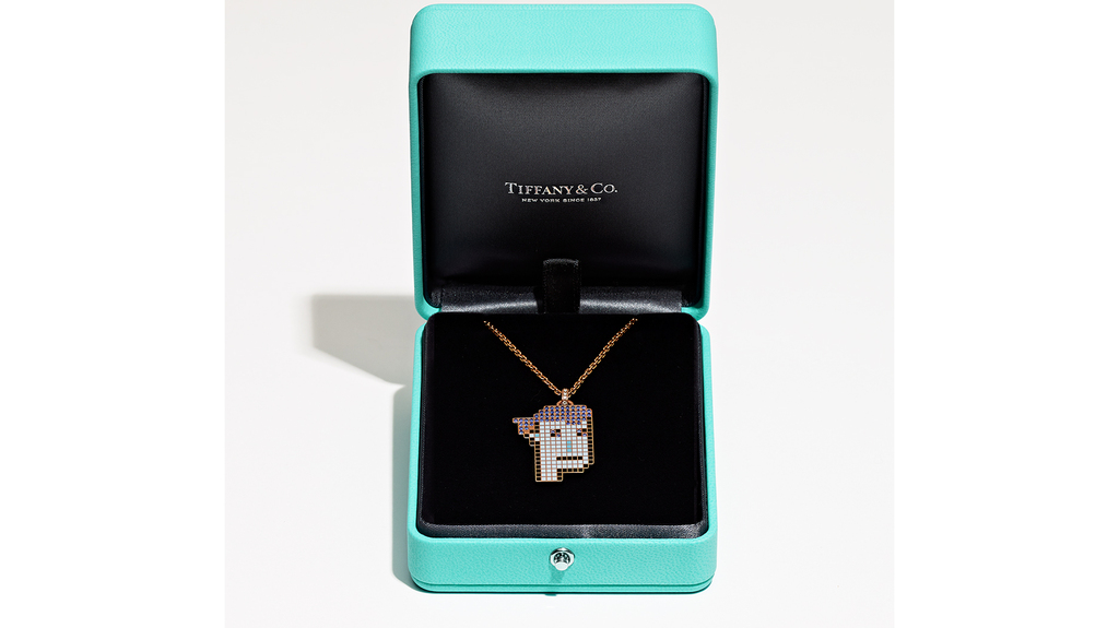Tiffany & Co. will offer 250 limited-edition pendants to holders of CryptoPunks NFTs, an NFT collection of digital art. (Image courtesy of Tiffany & Co.)