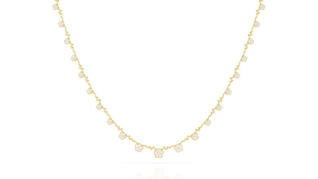 Paul Morelli 17-inch “Wild Child” necklace in 18-karat gold with round brilliant-cut diamonds