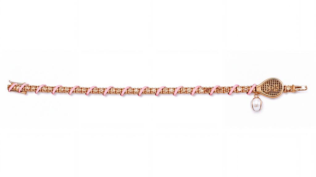Bijules x Kamyen Topspin Tennis Bracelet in Pink