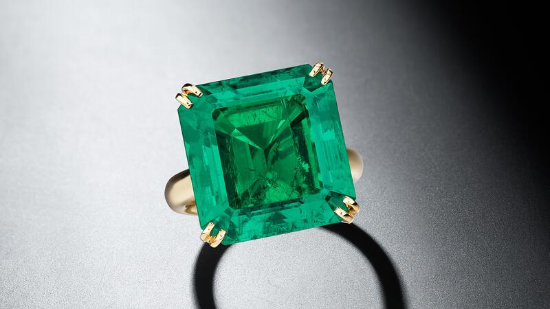 20.49 carat emerald ring Phillips
