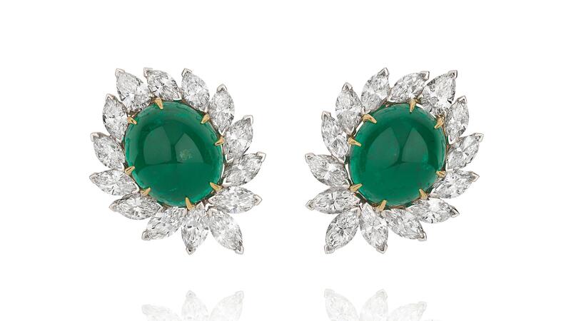 Van Cleef & Arpels emerald and diamond earrings Phillips