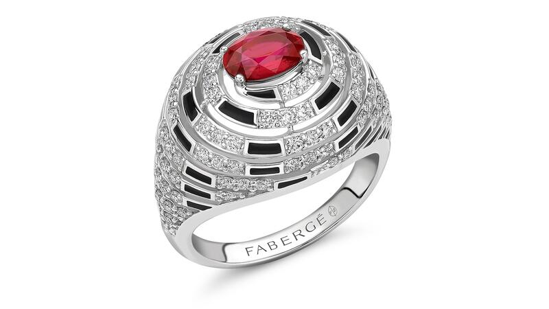 Fabergé Beetlejuice spiral bombe ring