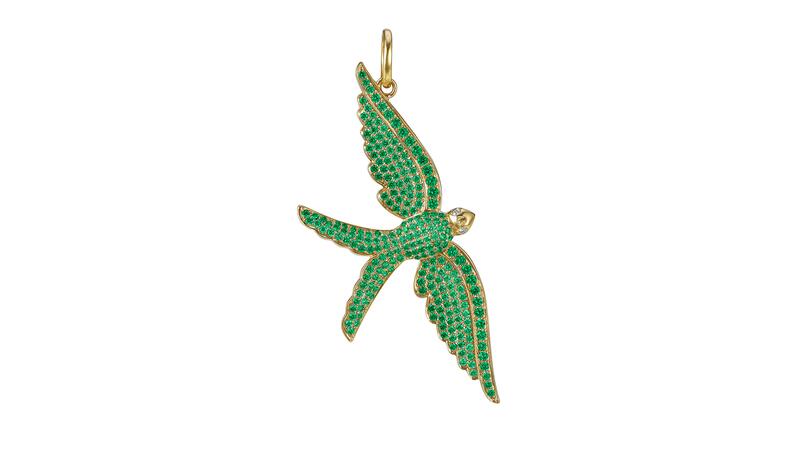Lionhart emerald Swallow charm