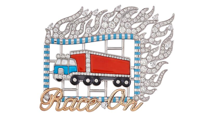 Francesca Villa Race On Brooch