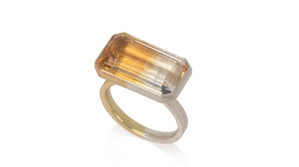 Rachel Jones citrine-quartz ring