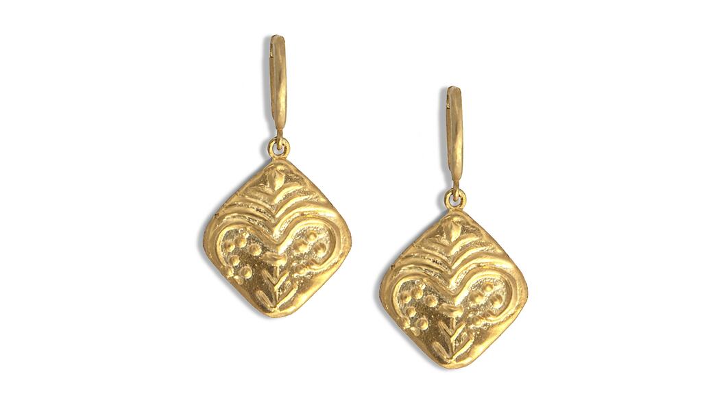 Christina Alexiou “Palmyra” hoop earrings in 18-karat yellow gold