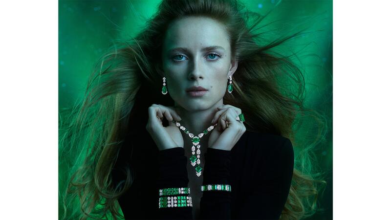 Graff Emerald and White Diamond Necklace