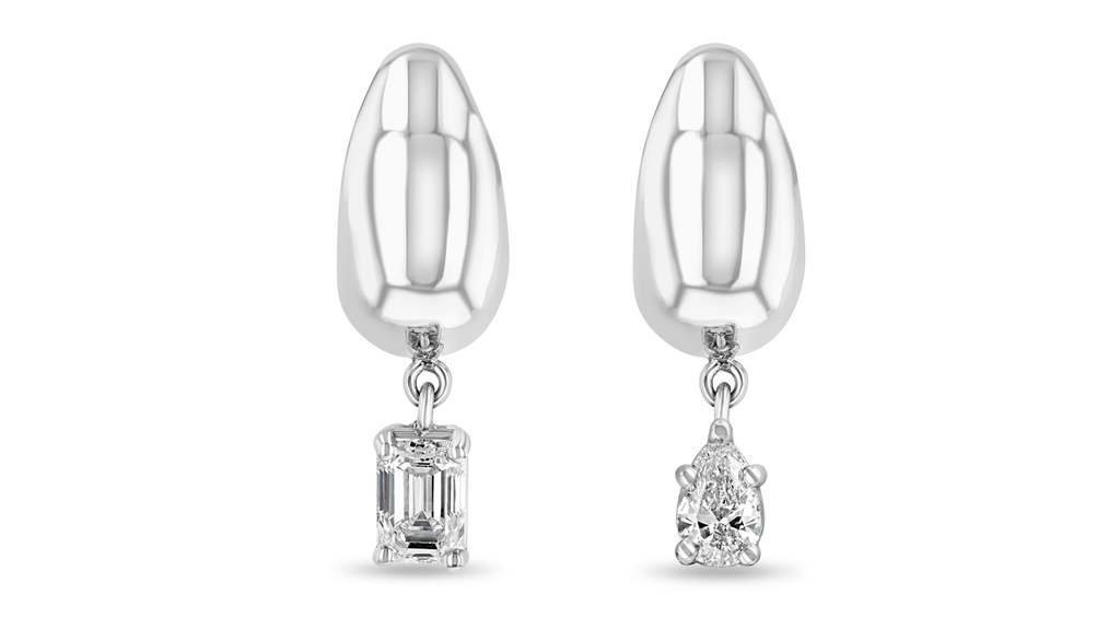Zoe Chicco platinum and diamond earrings