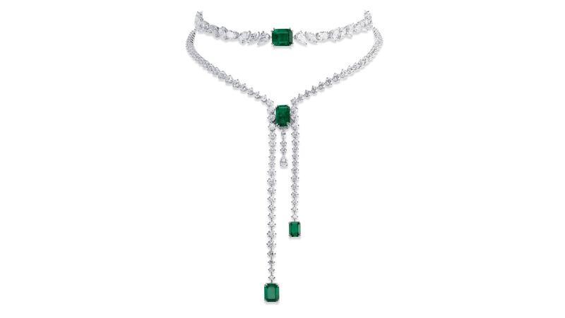 Chopard Insofu emerald and diamond necklace