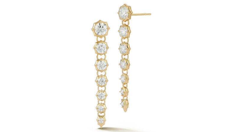 Jae Trau 7 Stone Sophisticate Drop Earrings