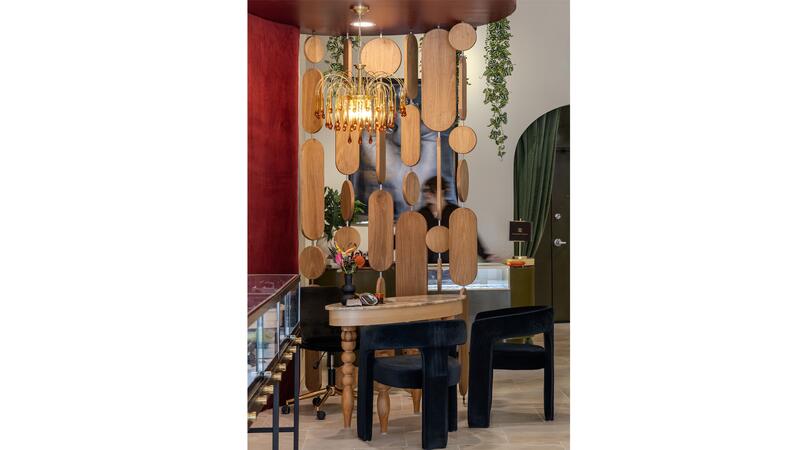 Adornment + Theory walnut privacy screens
