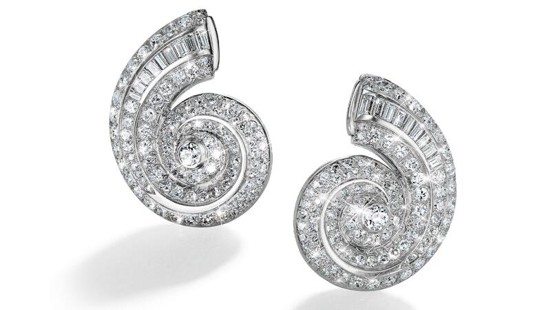 The “Spiral” ear clips turned brooches designed by Suzanne Belperron for B. Herz around the 1930s with diamonds, platinum, and grey gold (Image credit: Belperron) The Modern Guide to Vintage Jewelry Belperron Spiral Ear Clips